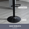 HOMCOM-Set-2-Sgabelli-da-Bar-con-Schienale-e-Poggiapiedi-Girevoli-con-Altezza-Regolabile-Grigio