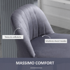 HOMCOM-Set-2-Sgabelli-da-Bar-con-Schienale-e-Poggiapiedi-Girevoli-con-Altezza-Regolabile-Grigio