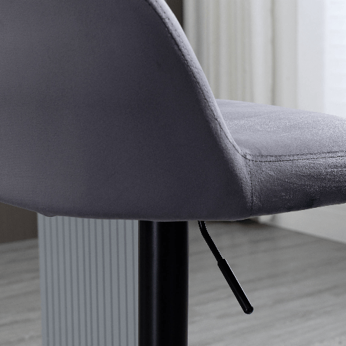 HOMCOM-Set-2-Sgabelli-da-Bar-con-Schienale-e-Poggiapiedi-Girevoli-con-Altezza-Regolabile-Grigio