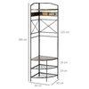 HOMCOM-Appendiabiti-da-Terra-Angolare-con-Panca-e-Scarpiera-in-Stile-Industriale-50x50x183cm-Marrone