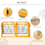 PawHut-Cancelletto-per-Cani-di-Piccola-Media-Taglia-in-Legno-e-Acciaio-con-6-Pannelli-Pieghevoli-432x36x70cm