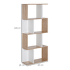 HOMCOM-Libreria-di-Design-Moderno-4-ripiani-Legno-Naturale-e-Bianco-60x24x148cm