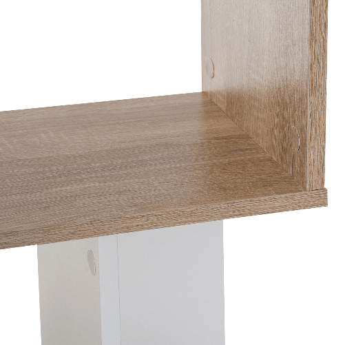 HOMCOM-Libreria-di-Design-Moderno-4-ripiani-Legno-Naturale-e-Bianco-60x24x148cm
