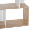 HOMCOM-Libreria-di-Design-Moderno-4-ripiani-Legno-Naturale-e-Bianco-60x24x148cm