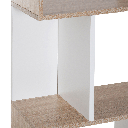 HOMCOM-Libreria-di-Design-Moderno-4-ripiani-Legno-Naturale-e-Bianco-60x24x148cm