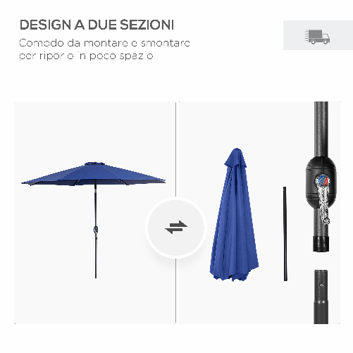 Outsunny-Ombrellone-da-Giardino-3x2-5-Inclinabile-con-Manovella-e-Palo-Smontabile-in-Metallo-e-Poliestere-Blu
