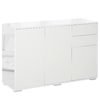 HOMCOM-Mobiletto-Multiuso-in-Legno-Bianco-con-2-Cassetti-e-2-Armadietti-con-Apertura-a-Pressione-117x36x74-cm