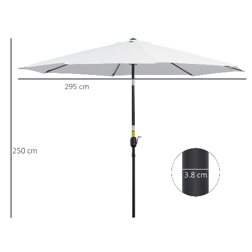 Outsunny-Ombrellone-da-Giardino-3x2-5-m-Inclinabile-con-Palo-Smontabile-in-Metallo-e-Poliestere-Bianco