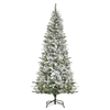 HOMCOM-Albero-di-Natale-Artificiale-Innevato-con-250-Luci-LED-Colorate-829-Rami-e-Base-Pieghevole--112x210cm---Verde