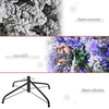 HOMCOM-Albero-di-Natale-Artificiale-Innevato-con-250-Luci-LED-Colorate-829-Rami-e-Base-Pieghevole--112x210cm---Verde