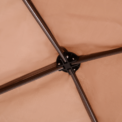 Outsunny-Gazebo-da-Giardino-3-3x3-3-m-in-Acciaio-e-Poliestere-con-Zanzariera-Impermeabile-Richiudibile