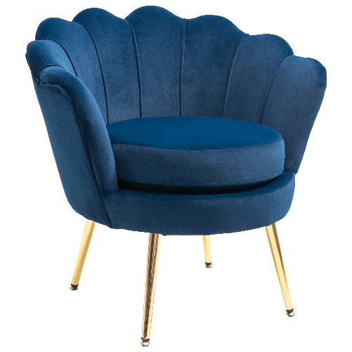 HOMCOM-Poltrona-Vintage-di-Design-in-Velluto-Blu-Poltroncina-da-Camera-con-Schienale-Alto-76x67x74cm