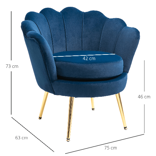 HOMCOM-Poltrona-Vintage-di-Design-in-Velluto-Blu-Poltroncina-da-Camera-con-Schienale-Alto-76x67x74cm