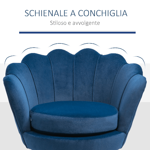 HOMCOM-Poltrona-Vintage-di-Design-in-Velluto-Blu-Poltroncina-da-Camera-con-Schienale-Alto-76x67x74cm
