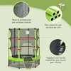 HOMCOM-Tappeto-Elastico-per-Bambini-da-3-Anni-senza-Molle-con-Rete-di-Protezione--140cm-Nero-Verde