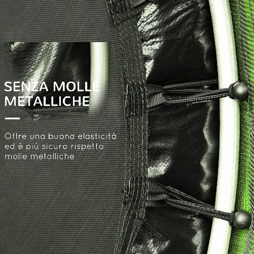 HOMCOM-Tappeto-Elastico-per-Bambini-da-3-Anni-senza-Molle-con-Rete-di-Protezione--140cm-Nero-Verde