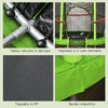 HOMCOM-Tappeto-Elastico-per-Bambini-da-3-Anni-senza-Molle-con-Rete-di-Protezione--140cm-Nero-Verde