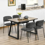 HOMCOM-Tavolo-da-Pranzo-Salvaspazio-Allungabile-per-4-6-Persone-in-MDF-e-Metallo-120-160x80x76-cm-color-Legno