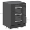 HOMCOM-Set-2-Comodini-Moderni-con-3-Cassetti-per-Camera-da-Letto-e-Soggiorno-in-Truciolato-40x36x56-cm-Grigio