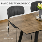 HOMCOM-Tavolo-da-Pranzo-Salvaspazio-Allungabile-per-4-6-Persone-in-MDF-e-Metallo-120-160x80x76-cm-color-Legno