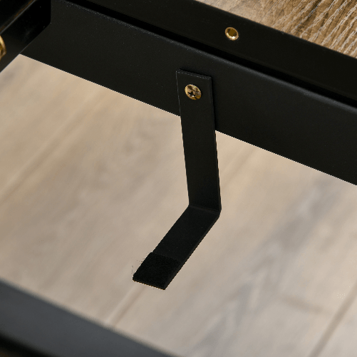 HOMCOM-Tavolo-da-Pranzo-Salvaspazio-Allungabile-per-4-6-Persone-in-MDF-e-Metallo-120-160x80x76-cm-color-Legno