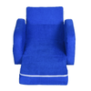 HOMCOM-Poltroncina-Letto-2-in-1-per-Cameretta-Bambini-con-Imbottitura-e-Rivestimento-Flanella-Blu-Max-65-kg-47x45x38cm