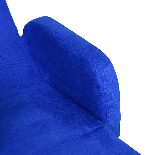 HOMCOM-Poltroncina-Letto-2-in-1-per-Cameretta-Bambini-con-Imbottitura-e-Rivestimento-Flanella-Blu-Max-65-kg-47x45x38cm