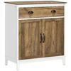 HOMCOM-Mobile-Multiuso-in-Truciolato-con-Armadietto-e-Cassetto-in-Stile-Rustico-78-5x39x89-4cm-Bianco