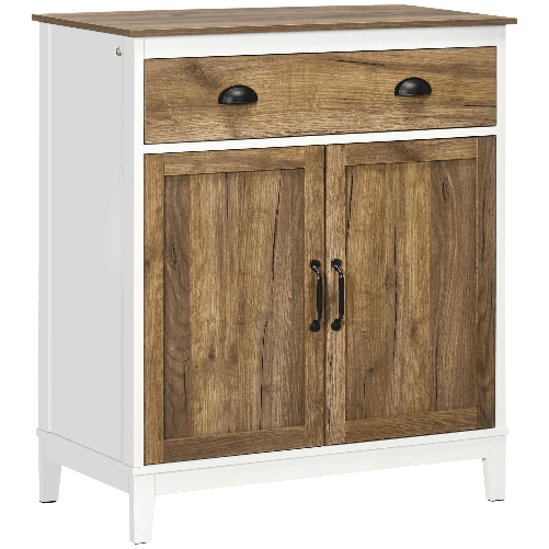 HOMCOM-Mobile-Multiuso-in-Truciolato-con-Armadietto-e-Cassetto-in-Stile-Rustico-78-5x39x89-4cm-Bianco