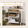 HOMCOM-Mobile-Multiuso-in-Truciolato-con-Armadietto-e-Cassetto-in-Stile-Rustico-78-5x39x89-4cm-Bianco