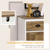 HOMCOM-Mobile-Multiuso-in-Truciolato-con-Armadietto-e-Cassetto-in-Stile-Rustico-78-5x39x89-4cm-Bianco