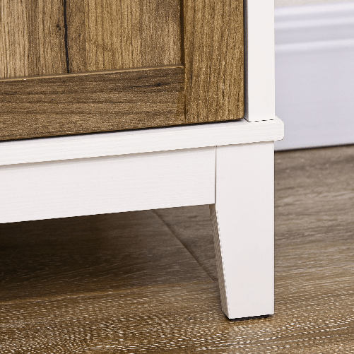 HOMCOM-Mobile-Multiuso-in-Truciolato-con-Armadietto-e-Cassetto-in-Stile-Rustico-78-5x39x89-4cm-Bianco