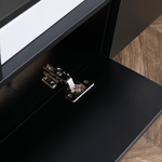 HOMCOM-Mobile-Porta-TV-Moderno-con-2-Mensole-in-Legno-Vani-Aperti-e-Armadietti-Nero