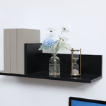 HOMCOM-Mobile-Porta-TV-Moderno-con-2-Mensole-in-Legno-Vani-Aperti-e-Armadietti-Nero