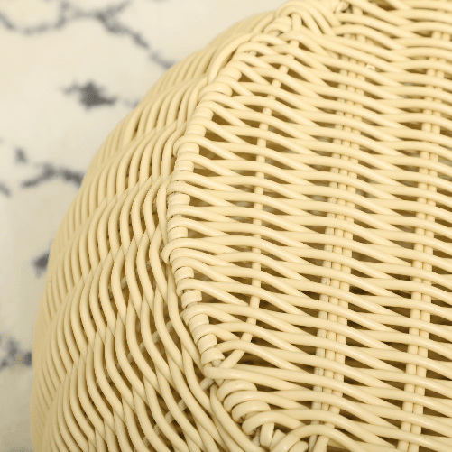 Pawhut-Casetta-per-Gatti-a-2-Livelli-in-Rattan-PE-con-Cuscino-Lavabile--40x30-cm-Beige