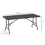 Outsunny-Tavolo-da-Giardino-Pieghevole-per-6-Persone-in-Acciaio-e-HDPE-180x75-5x73cm-Grigio-Scuro