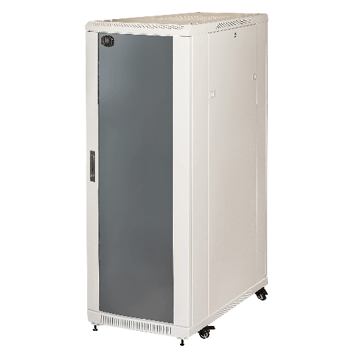 Armadio-Rack-19--32U-Grigio-con-Porta-Vetro