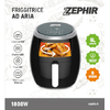 Zephir-Friggitrice-ad-Aria-6L-1800W-Doppio-Cestello-Estraibile-Antiaderente-Oblo-trasparente-Display-LED-8-Programmi-di-cottura-Temperatura-regolabile-Timer-60-minuti-