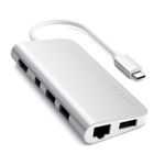 Satechi ST-TCMM8PAS replicatore di porte e docking station per notebook Cablato USB 3.2 Gen 1 (3.1 Gen 1) Type-C Argento