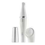 Braun-FaceSpa-Face-Spa-Depilatore-Donna-Epilatore-Viso-Accessori-Inclusi-Con-Spazzola-Pulizia-Viso-100--impermeabile-Idea-Regalo-810-Bianco
