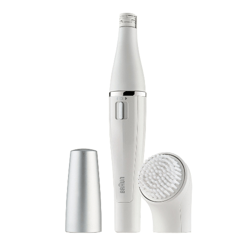 Braun-FaceSpa-Face-Spa-Depilatore-Donna-Epilatore-Viso-Accessori-Inclusi-Con-Spazzola-Pulizia-Viso-100--impermeabile-Idea-Regalo-810-Bianco