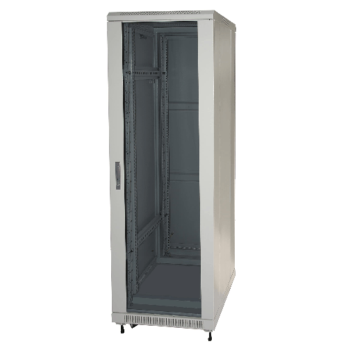 Armadio-Rack-19--42U-con-Porta-in-Vetro---Grigio