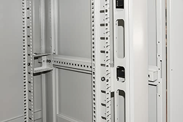 Armadio-Rack-19--42-Unita---Grigio-con-Porta-Vetro