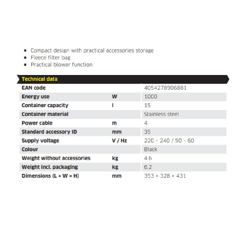 Karcher-Aspirapolvere-KWD2SV15418-acciaio-inox