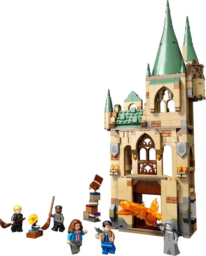 LEGO-Harry-Potter-76413-Hogwarts--la-Stanza-delle-Necessita--Castello-Giocattolo-con-Figura-di-Serpente-di-Fuoco-Trasformabile