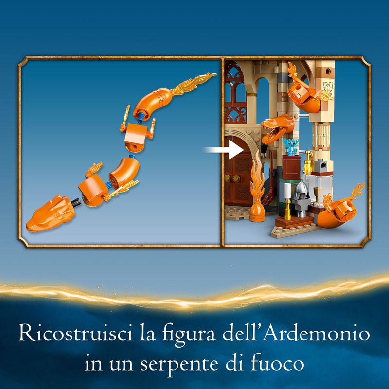 LEGO-Harry-Potter-76413-Hogwarts--la-Stanza-delle-Necessita--Castello-Giocattolo-con-Figura-di-Serpente-di-Fuoco-Trasformabile