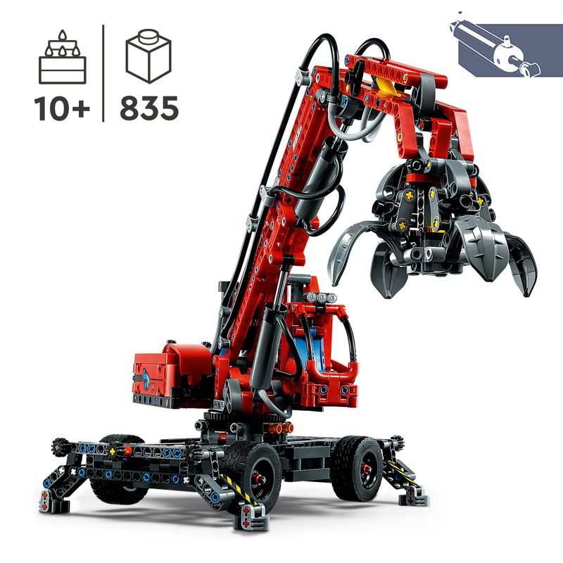 LEGO-Technic-42144-Movimentatore-di-Materiali-Modello-da-Costruire-con-Funzioni-Manuali-e-Pneumatiche-Giochi-Educativi