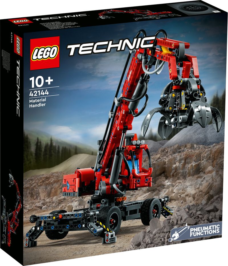 LEGO-Technic-42144-Movimentatore-di-Materiali-Modello-da-Costruire-con-Funzioni-Manuali-e-Pneumatiche-Giochi-Educativi