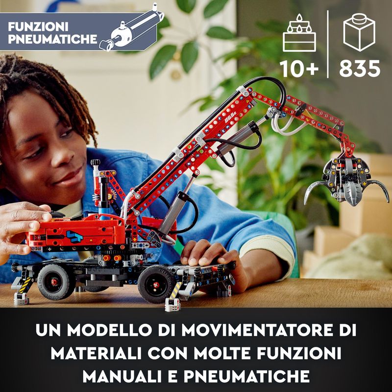 LEGO-Technic-42144-Movimentatore-di-Materiali-Modello-da-Costruire-con-Funzioni-Manuali-e-Pneumatiche-Giochi-Educativi