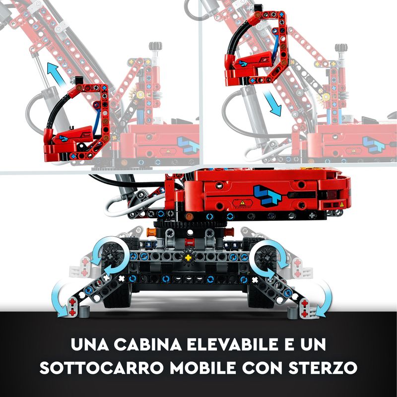 LEGO-Technic-42144-Movimentatore-di-Materiali-Modello-da-Costruire-con-Funzioni-Manuali-e-Pneumatiche-Giochi-Educativi